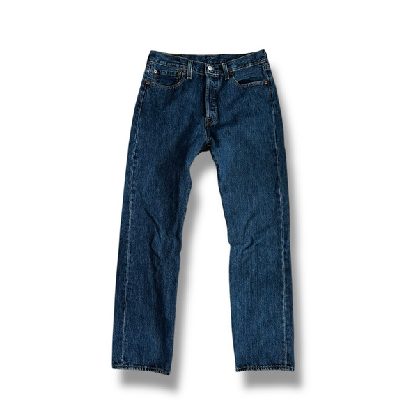 Levi's 501 Men's Straight Leg Classic Button Fly Denim Blue Jeans 31W 32L* - Picture 2 of 8